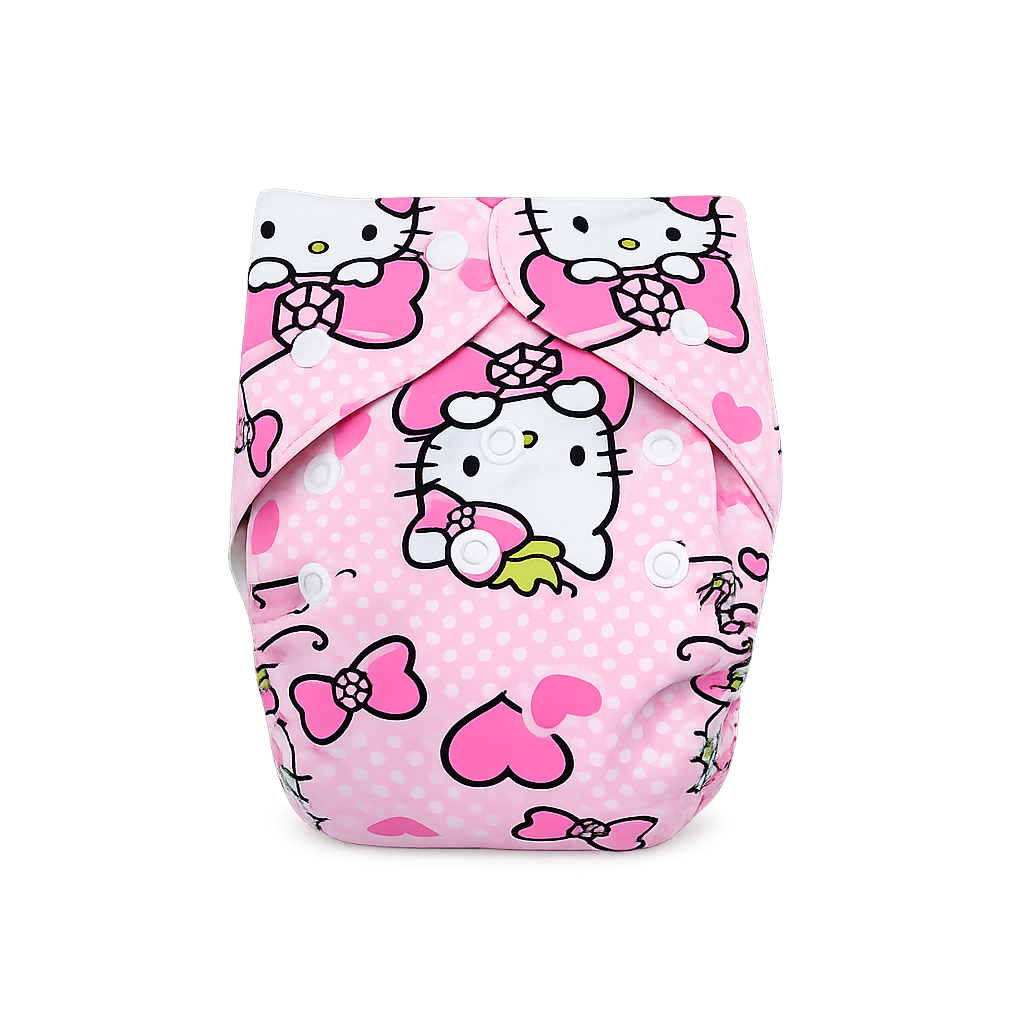 2 PC Washable Cloth Baby Diaper for Baby (1 pad 3 Layers )